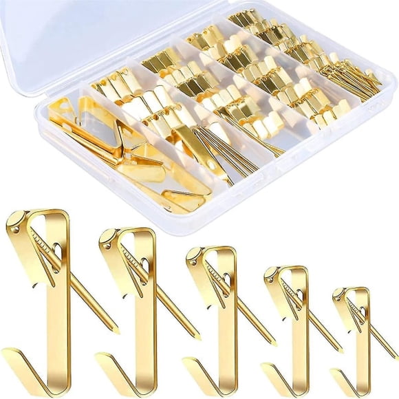 Picture hangers, 136 pcs, 5 sizes, Picture hanger set including 10/20/30/50/100 kg, Extra strong