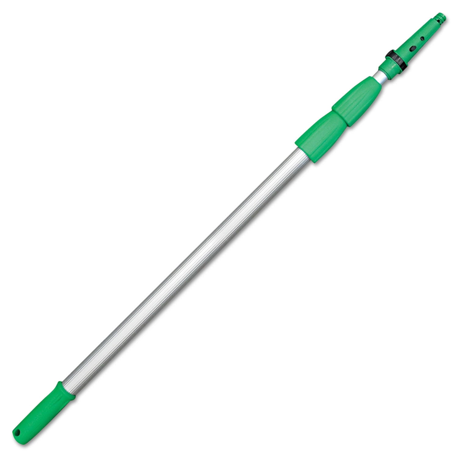 Unger  Opti-Loc Aluminum Extension Pole, 30 ft, Three Sections, Green/Silver