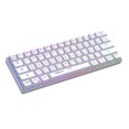 thumbnail image 1 of Inicio Computadora portátil Teclado Cyan Axis de 61 teclas Cable desmontable para juegos Mini teclado compatible con Bluetooth Suministros de computadora recargables Blanco kenally EL005406-02B, 1 of 2