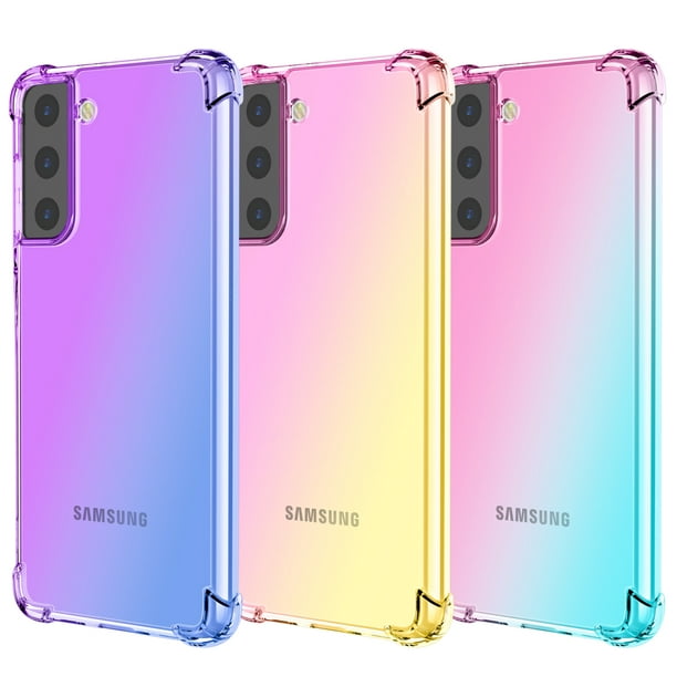 Samsung Galaxy S21 Plus Phone Case Full Body With Front Pc Frame Shockproof Protective Bumper Cover Support Wireless Charging Impact Resist Durable Gradient Colors Rainbow Shockproof Case Walmart Com Walmart Com
