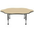 thumbnail image 3 of ECR4Kids 60in Flower Premium Thermo-Fused Adjustable Activity Table Maple/Black/Black - Chunky Leg, 3 of 4