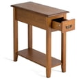 thumbnail image 1 of Giantex Table d'Extrémité Étroite, Table d'Appoint Mince avec Tiroir, Table de Chevet pour Petits Espaces, (1, Jaune), 1 of 6