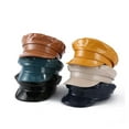 thumbnail image 3 of Newsboy Caps For Women Girls PU Leather Cabbie Painter Hat Gatsby Ivy Beret Shiny Glitter Headwear Hip Hop Kpop ,Unique Design, 3 of 3