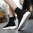thumbnail image 2 of Xishao Calzado de Caminata Flats Altos para Mujer Malla Casual Cómodas Zapatillas de Trabajo Blanco Negro 26.0 cm Blanco Negro 26.0 cm Xishao ropa, 2 of 2