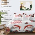 thumbnail image 3 of Merry Christmas Comforter Set California King Size, Santa Clause Gnome Gifts White Soft Bedding Set for Man Woman, 4 Pieces Duvet Cover Set with Fitted Sheet, 2 Pillowcases, 3 of 9