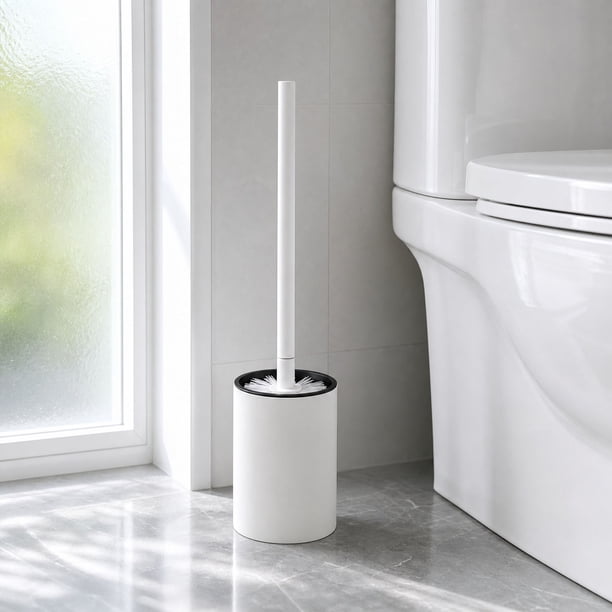 Toilet Cleaning Set Long Handled Bathroom Wall Mounted Toilet Brush With Base