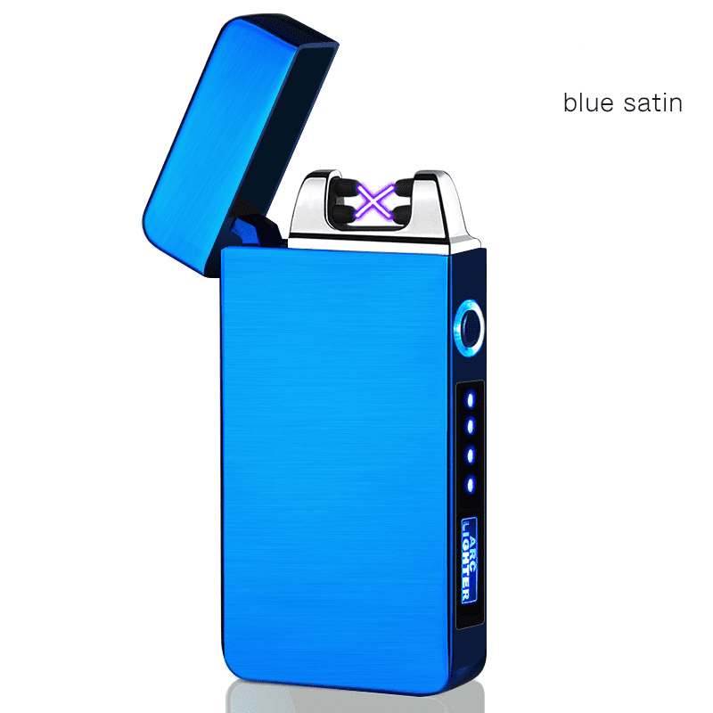 Dual Arc Electric USB Lighter Rechargeable Plasma Windproof Flameless 