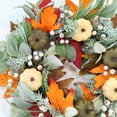 thumbnail image 6 of 17.7" Fall Lighted Pumpkin Wreath,WBQ Fall Harvest Wreaths for Front Door with White Green Pumpkins, Autumn Thanksgiving Wreath for Halloween Wall Fireplace Party Decor Indoor Outdoor, 6 of 9