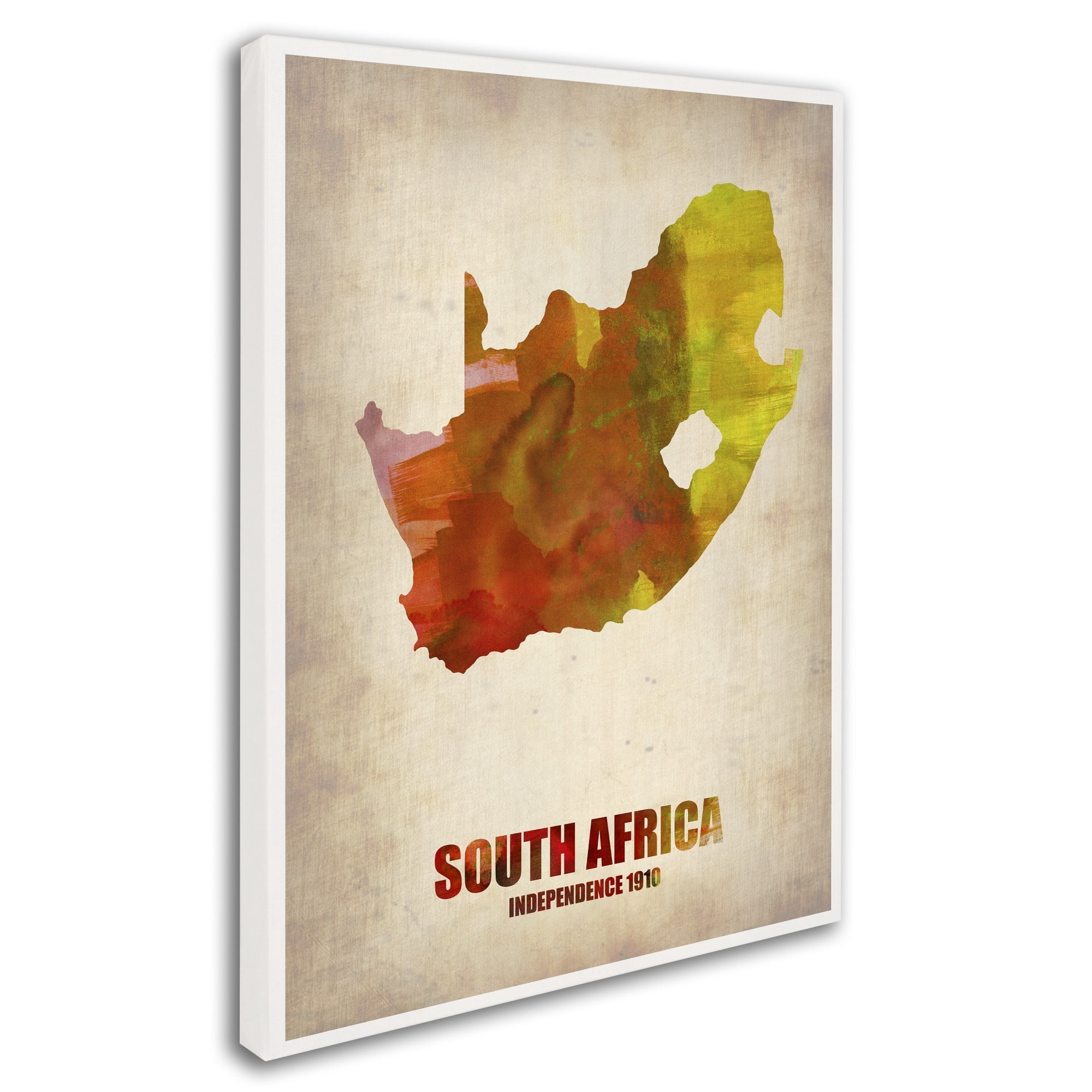 Trademark Fine Art "South Africa Watercolor Map" Canvas Art by Naxart