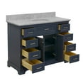 thumbnail image 7 of Aria 48" Bathroom Vanity with Marine Gray Cabinet and Carrara Marble Top, 7 of 7