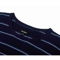 thumbnail image 3 of Krumba Mens Plus Size Cotton Crew Neck Big Tall Long Sleeve Pullover Navy&Blue Stripe Design Oversized Sweater 3XL, 3 of 11