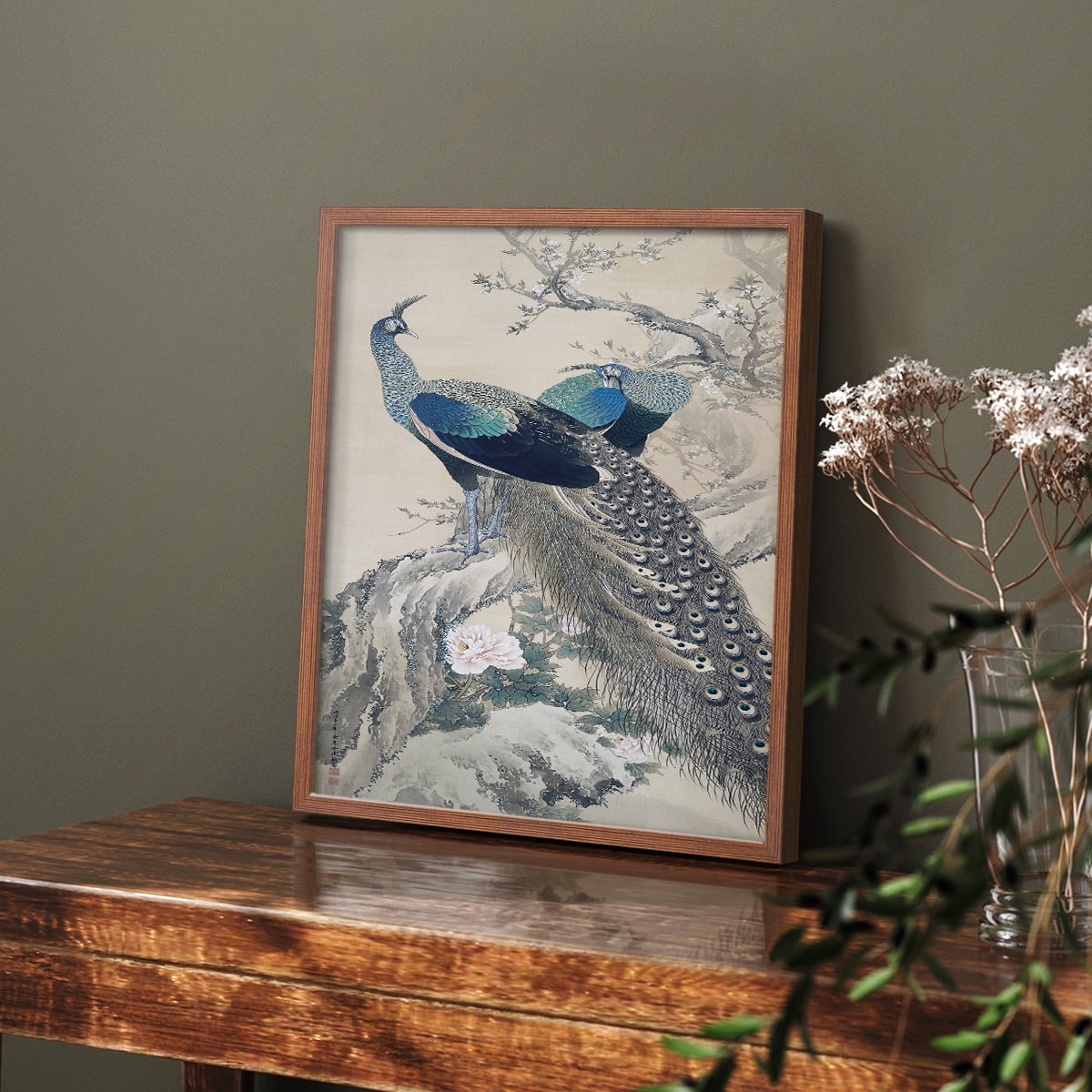 Vintage Animal Print XXXVI - 14in. x 11in. Vintage Framed Print in Walnut Wood Frame