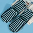 thumbnail image 4 of Naierhg Foldable Unisex Stripe Print Non-Slip Thicken Outdoor Hotel Travel Slippers for Home S Grey*, 4 of 7