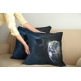 thumbnail image 2 of Ambesonne Galaxy Throw Pillow Cover 2 Pack, Asteroid Rocky Space, 18", Dark Blue Grey, 2 of 5