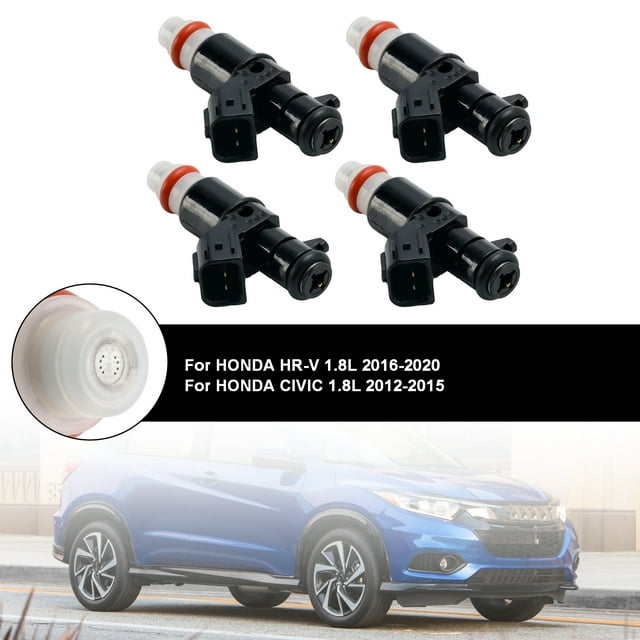 4 Pcs Injecteur de Carburant 16450-R2E-L01 Compatible avec Honda Civic 2012-2015 Compatible avec HRV 16-20 1.8L