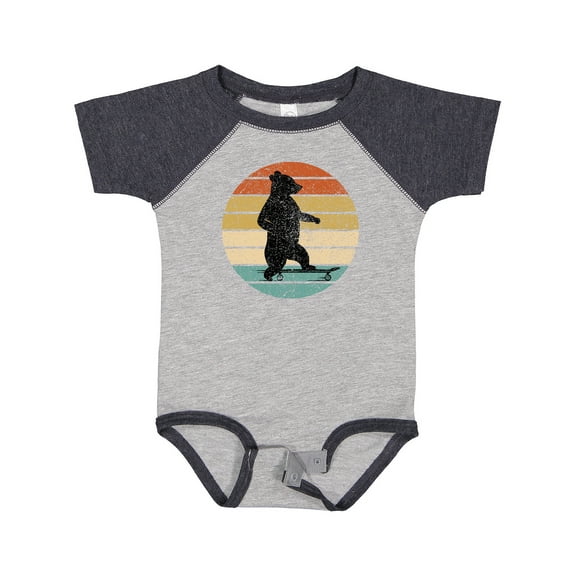 Inktastic Skateboard Bear Retro Sunset Boys or Girls Baby Bodysuit