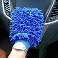 thumbnail image 2 of 2 pack Car Wash glove, polyester for Car Cleaning, blue, 10.2 inch x 7.4 inch, for Cars, Trucks, SUVs, 2 of 5