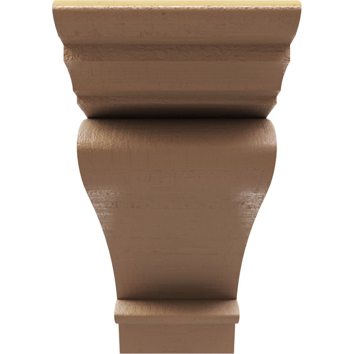 4"W x 24"D x 8"H Thin Mayflower Rough Cedar Woodgrain TimberThane Corbel, Primed Tan