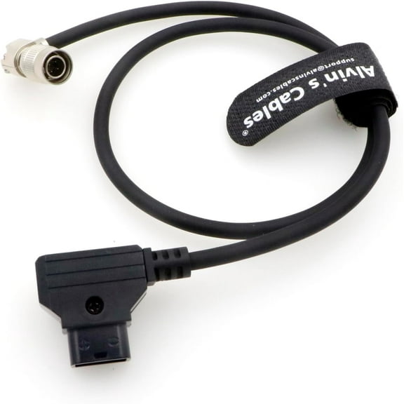 Alvin’s Cables Rotatable Right Angle Hirose 4 Pin Male to D-tap Power Cable for Sound Devices 688 644 633 MixPre-10 ii for Zoom F4 F8 F8N Recorder 50cm/19.7in
