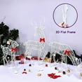 thumbnail image 4 of Christmas Light Up Reindeer Decoration Outdoor Lighted Deer Family with Bow 2D Waterproof Metal Reindeer for Yard Patio Lawn Garden Party Decor, 4 of 7