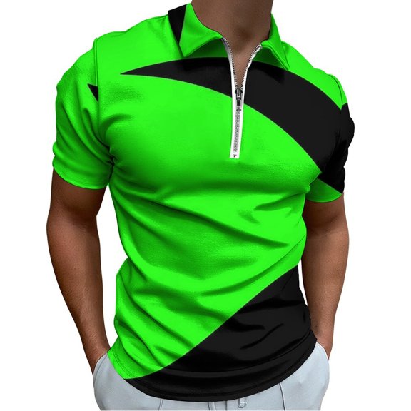 Shego Halloween Costume Men Zipper T-shirt Summer Casual Short Sleeve T-shirt Top