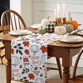 thumbnail image 3 of Fall Pumpkin Table Runner, Autumn Thanksgiving Kitchen Dining Table Decoration for Home Party Decor 13x90 Inches, 3 of 9