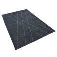 thumbnail image 3 of Rugsotic Carpets Hand Knotted Wool Area Rug 6'x9' Charcoal Geometric Rectangle Indoor Rug for Living Room, Bedroom Antimicrobial L00645, 3 of 9