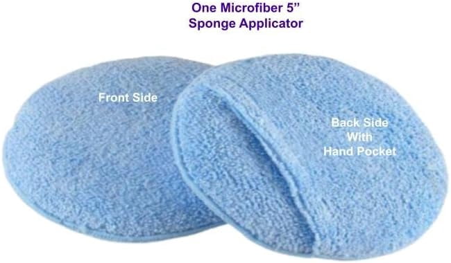 Soft Lint-Free Microfiber Applicator Sponge Round Leather Conditioner Applicator Pad Scratch-Free Polishing Pad for Car Interior Home Leather Care