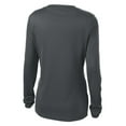thumbnail image 7 of Yellow Rooster Women's Long Sleeve PosiCharge Competitor V-Neck Tee Iron Grey M, 7 of 7
