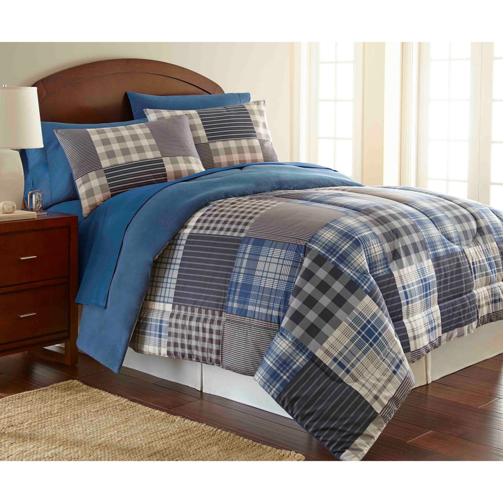 Smokey Mt Plaid Comforter Set by Micro flannel