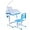 Blue, variant on Napfox Kids Art Desk & Chair Set - Adjustable Height Drafting Table with 40-Degree Tilt, LED Light, Bookstand - Blue