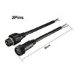 thumbnail image 2 of Unique Bargains Male Female 13AWG 2P Waterproof Connector Cable Wire Black for LED Strips Light 15.7" Length, 2 of 5