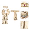 thumbnail image 4 of WEUVEB Cosplay Costume Accessory Egyptian Pharaoh Costume Kit for Stage Performance Golden 1 Set, 4 of 8