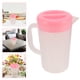 thumbnail image 4 of Recipiente para bebidas de gran capacidad, resistente al calor, jarra de agua fría, jarra de plástico para jugo, tetera doméstica con tapa (rosa), 4 of 6