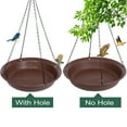 thumbnail image 3 of Hanging Bird Feeder & BirdBath for Outdoors, Wild Bird Feeders Tray, Hanging Birdbaths Trays for Outside, Cardinal, Blue Jay, Crow, Birdfeeders Outside (10", 1 Pcs with Hole & 1 Pcs No Hole), 3 of 7