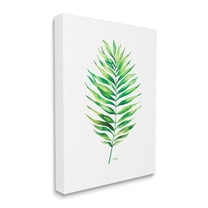 Stupell Industries Minimal Green Palm Tropical Plant over White Canvas Wall Art, 16 x 20, Design by Melissa Hyatt LLC