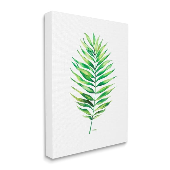 Stupell Industries Minimal Green Palm Tropical Plant over White Canvas Wall Art, 16 x 20, Design by Melissa Hyatt LLC