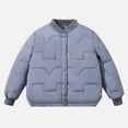 thumbnail image 2 of Admvng Winter Puffer Jacket for Boys Girls Solid Color Button Up Long Sleeved Jacket Girls and Boys Winter Coat 120-170, 2 of 3