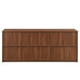 thumbnail image 4 of 67" Fluted Buffet Cabinet Sideboard with Storage, 6-Door Curved Contour Design Storage Cabinet, Wood Mid Century Modern Sideboard for Kitchen and Living Room, Walnut, 4 of 9