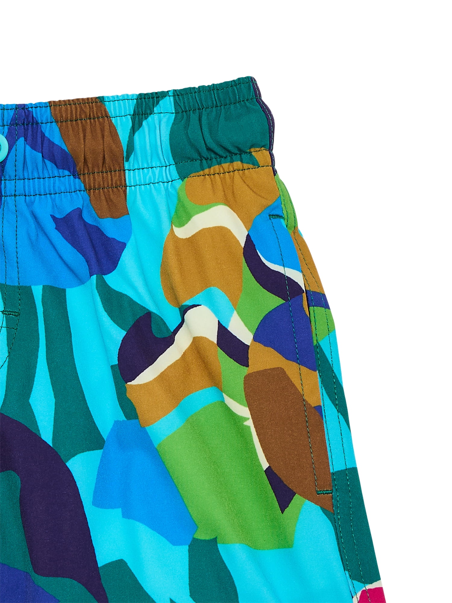 Wonder Nation Boys Family Swim Trunks with UPF50, Sizes 4-18 & Husky