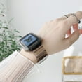 thumbnail image 4 of Compatible avec Apple iWatch Étui de Protection, Femmes Hommes Bracelet de Remplacement Doux Transparent pour Apple Watch (Orange Transparent, 42/44mm), 4 of 6