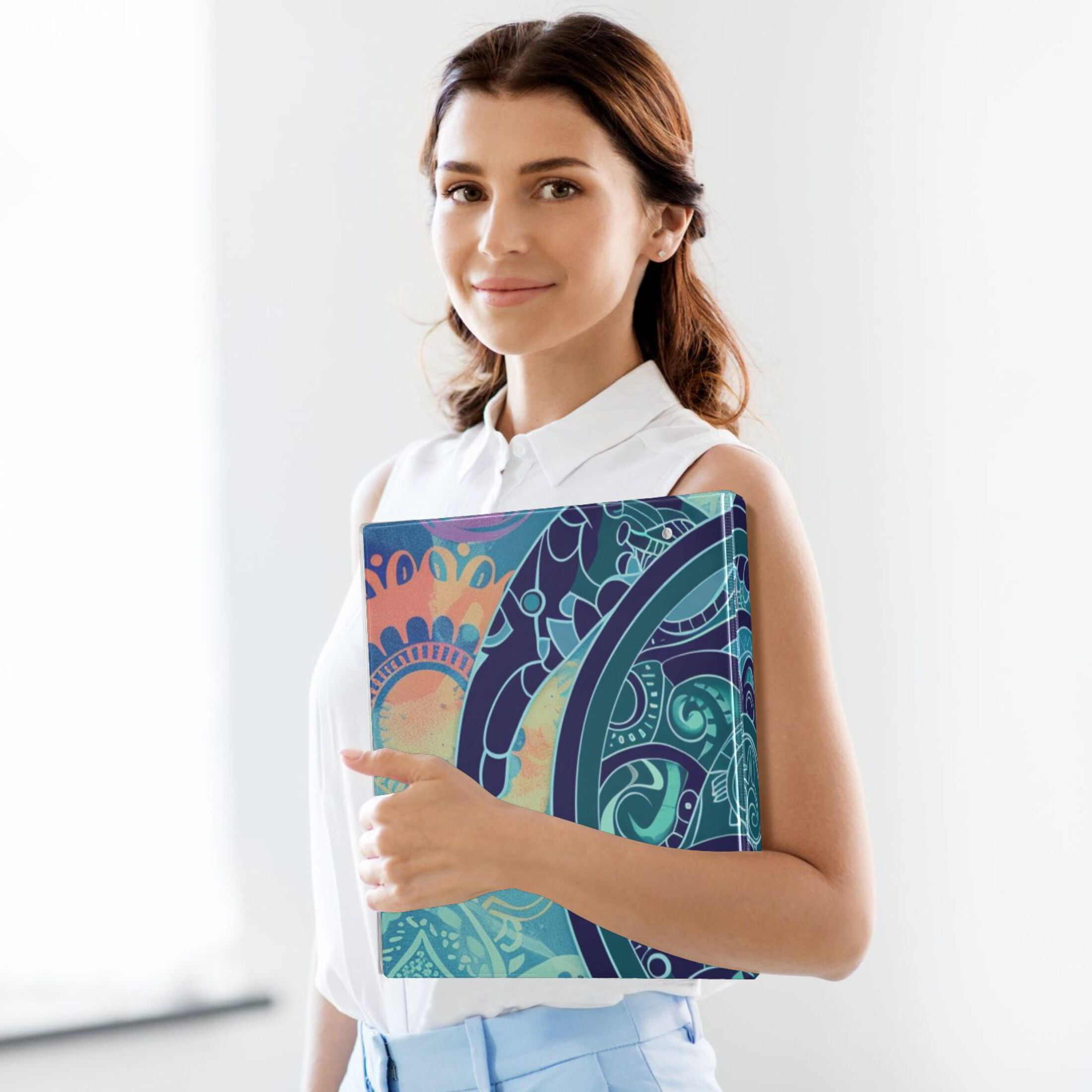 Ancient Turtle 3 Ring Binders 1.5 inch Hardcover File Folders with Interior Pockets A4 Size Organizer for School Office Hospital