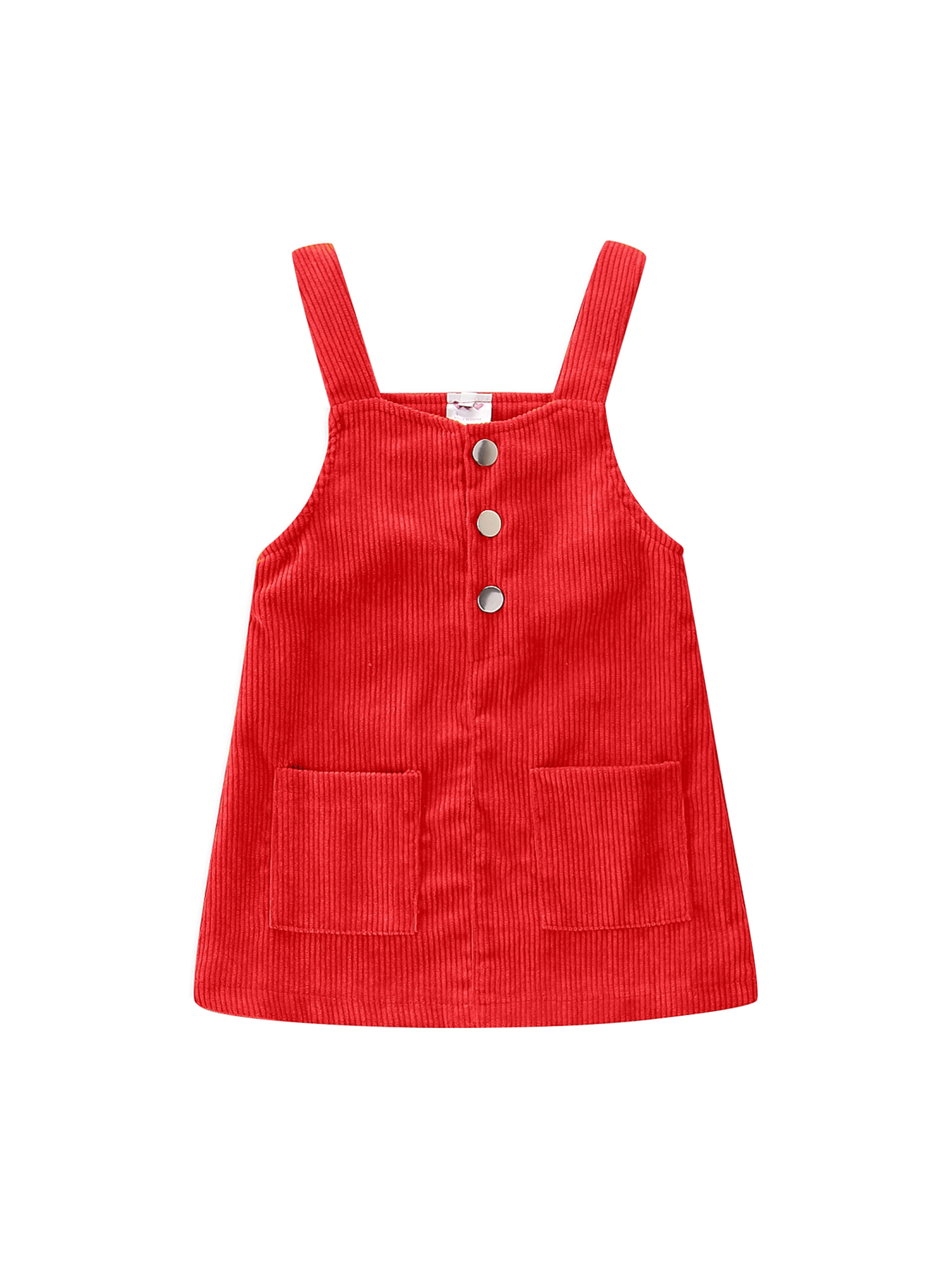 Canrulo Summer Lovely Kids Baby Girls Overalls Dress Outfits Solid