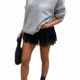 thumbnail image 2 of Women Y2k Lace Mini Skirts Summer Skirt Pleated Ruffle Floral Lace Tiered Short Skirts Underskirt, 2 of 7