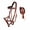 Tan/Beaded, variant on Horse Western Leather Beaded Bitless Sidepull Bridle Reins 77RS20MG-F