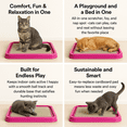 thumbnail image 5 of FURACÃOPET Scratch Board - 3-in-1 Cat Scratcher with Ball & Ball Track, Plastic Cat Toy & Bed, 5 of 5