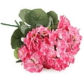 thumbnail image 2 of Deago 2Pcs 14" Artificial Geraniums Silk Flowers Plants UV Resistant for Home Garden Indoor Outdoor Decor (Pink), 2 of 9