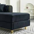 thumbnail image 2 of Modern Velvet Chaise Lounge 66.9''W for Living Room, Bedroom, Apartment with 2pcs Toss Pillows, 2 of 11