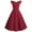 Red, variant on TIHLMK Red Dress Women's Summer Off Shoulder V Neck Vintage Solid Party Swing Dress