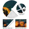 thumbnail image 2 of FMSHPON Halloween Night Xmas Christmas Tree Skirt Stand Mat for Holiday Party Decoration Indoor Outdoor 48 inches, 2 of 6